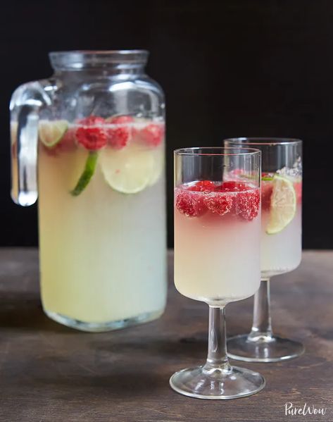 15 Festive Champagne Cocktail Recipes - PureWow Superbowl Cocktails, Champagne Punch Recipes, Prosecco Cocktail Recipes, Memorial Day Recipes, Champagne Gummy Bears, 4th Of July Cocktails, Champagne Recipes Cocktails, Champagne Punch, Batch Cocktails