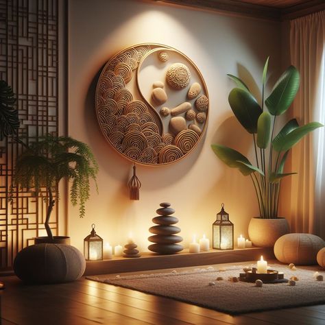 Zen Room - Serene Lighting Solutions Meditation Studio Ideas, Zen Decorations Ideas, Zen Room Colors, Sanctuary Room Ideas, Yoga Rooms At Home Ideas House, Zen Massage Room Ideas, Holistic Therapy Room Ideas, Serene Home Decor, Meditation Area Ideas Small Spaces