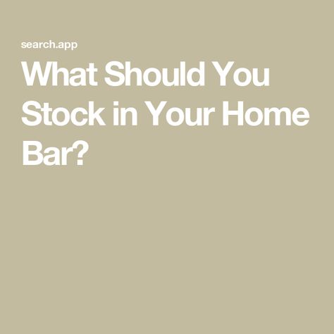 What Should You Stock in Your Home Bar? Latin American Food, Lunch Appetizers, Bar Stock, Australian Food, Fourth Of July Food, Summer Cooking, Grilling Season, In Season Produce, Cooking Equipment