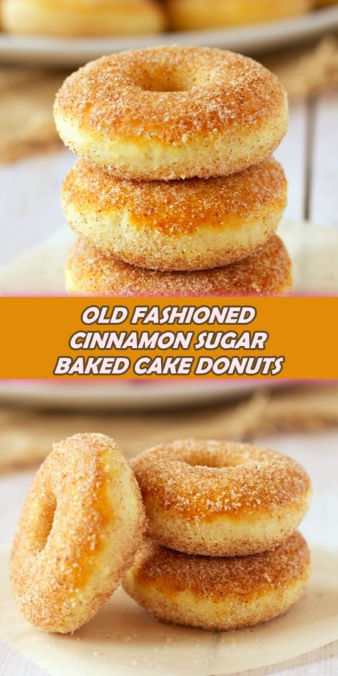 Cake Donuts Baked, Sugar Donuts Recipe, Homemade Baked Donuts, Donut Baking Pan, Cake Donuts Recipe, Doughnut Recipe Easy, Baked Donut, Doughnut Recipes, Homemade Donuts Recipe