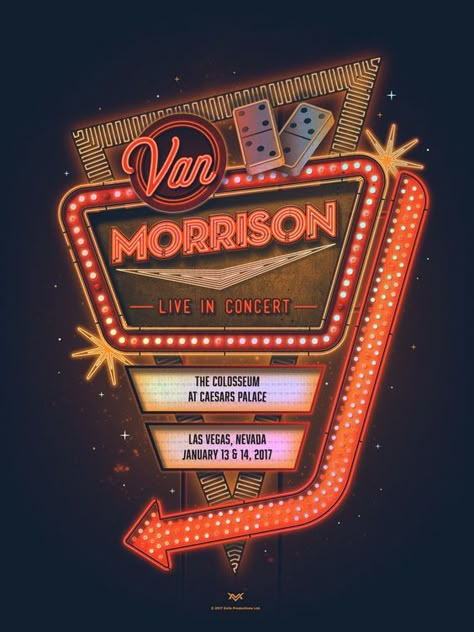 Dkng Studios, Podcast Design, Caesars Palace Las Vegas, Photowall Ideas, Retro Signs, Vegas Sign, Vintage Logos, 타이포그래피 포스터 디자인, Van Morrison