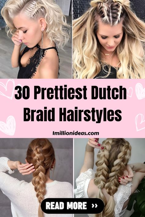 Hair trends change every season, but one thing always remains stable: braids. Braided hairstyles are versatile. They can fit any event and… Curly Braid Hairstyles, Everyday Braided Hairstyles, Curly Braid, Dutch Braid Styles, Scalp Braids, Dutch Braid Hairstyles, Hairstyle Examples, Cool Braid Hairstyles, Ribbon Hairstyle