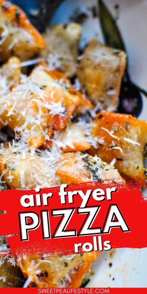 Air Fryer Totino's Pizza Rolls with Garlic Herb Butter is an easy appetizer recipe and the perfect way to enjoy Totino's pizza rolls from the air fryer! Garlic Parmesan Pizza, Recipe With Pepperoni, Air Fryer Pizza Rolls, Totinos Pizza, Totinos Pizza Rolls, Super Bowl Food Easy, Pepperoni Pizza Rolls, Air Fryer Pizza, Parmesan Pizza