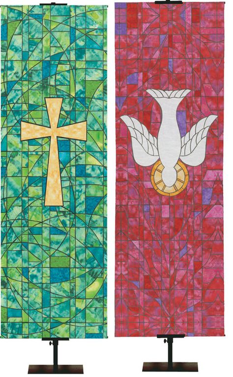 Liturgical Banners Christian Symbols of Worship Church Banners Designs, Symbols Of Faith, Church Banners, Banner Stands, Sacred Symbols, Custom Banners, Church Decor, Praise And Worship, Stained Glass Window