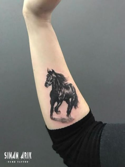 Black Horse Tattoo, Stallion Tattoo, Laurel Tattoo, Istanbul Tattoo, Word Tattoo Ideas, Horse Tattoos, Rooster Tattoo, Horse Tattoo Design, Word Tattoo