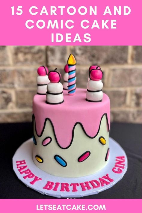 Fun Cake Recipes, Cartoon Cake Design, Chocolate Banana Cupcakes, Simple Cake Recipe, Aesthetic At Home, Roller Skate Cake, Comic Cake, Baking Challenge, Big Cupcake