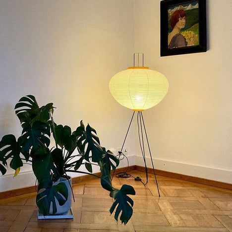 Japanese Paper Lanterns, Paper Floor Lamp, Floor Lamp Styles, Isamu Noguchi, White Floor Lamp, Light Bulb Types, Lamp Sets, Paper Lanterns, Led Light Bulb