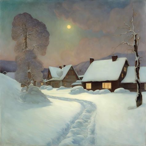 Jef Bourgeau - Artist Porch Paint, Snow Pictures, Winter Evening, Painting Snow, Robert Frost, Evening Walk, Winter Painting, Found Art, Winter Scenery