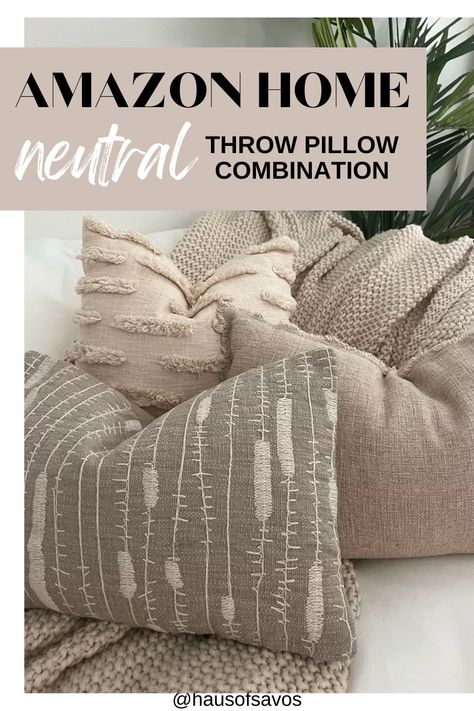 Throw Pillows On Light Tan Couch, Living Room Throw Pillows Beige Couch, Cushions For Beige Couch, Decorative Throws Blanket On Couch, Chopped Pillows On Couch, Throw Pillows On Sectionals, Farmhouse Couch Pillow Ideas, Down Throw Pillows, How To Put Pillows On A Sectional