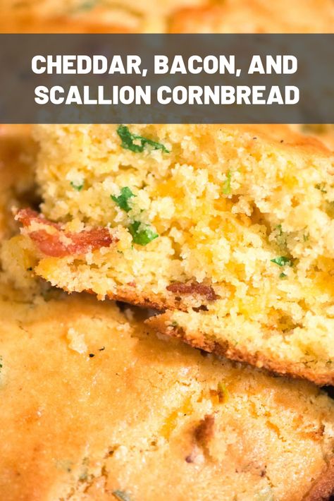 Bacon Cheese Cornbread, First Watch Bacon Cheddar Cornbread, Bacon Cornbread Recipe, Savoury Cornbread Recipe, Flavored Cornbread Recipe, Fancy Cornbread Recipe, Fall Cornbread, Christmas Cornbread, Bacon Cheddar Cornbread