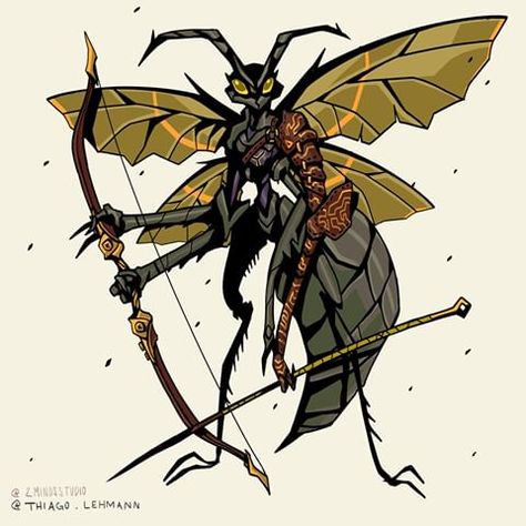 Thiago Lehmann, Tarantula Hawk, Bug Art, Fiction Idea, Monster Concept Art, Alien Creatures, Concept Art Character, Fantasy Creatures Art, Creature Concept Art