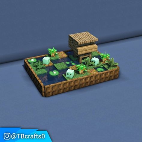 Swamp Biome Minecraft, Minecraft Mini Decorations, Minecraft Outhouse, Swamp Minecraft Builds, Minecraft Swamp House Ideas, Turtle Enclosure Minecraft, Minecraft Swamp Ideas, Mini Biomes Minecraft, Minecraft Mini House Ideas