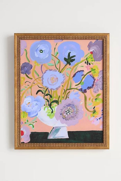 Wall Art | Canvas Prints & Tapestries | Anthropologie Flowers In White Vase, Happiness Wall Art, Chinoiserie Wall Art, Vase Wall, Tree Tapestry, Whimsical Wall Art, Seascape Wall Art, Vase Art, White Vase