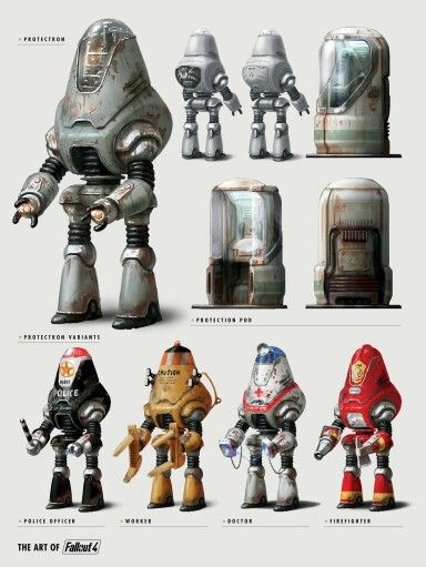 Fallout 4 protectron Fallout 4 Piper, Fallout 4 Concept Art, Fallout Theme, Fallout Props, Fallout Posters, Fallout Rpg, Fallout Cosplay, Fallout Fan Art, Fallout Concept Art