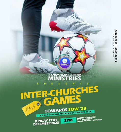 Inter church games flyer Football Tournament Flyer, Sport Day Poster Design, Sports Day Flyer, Game Flyer Design, Football Flyer Design, Page Background Design, Event Poster Design Inspiration, Retro Games Wallpaper, Elegant Business Cards Design