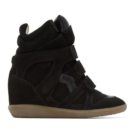 ISABEL MARANT . #isabelmarant #shoes # Clubbing Clothes, Sneaker Outfit Ideas, Wedge High Tops, Outfit Ideas For Work, Isabel Marant Sneakers, Hidden Wedge Sneakers, Black Wedge Sneakers, Black Footwear, Isabel Marant Shoes