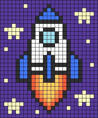 Space Pixel Art Easy, Perler Bead Patterns Space, Alien Alpha Pattern, Space Perler Bead Patterns, Space Alpha Pattern, Astronaut Pixel Art, Space Crochet Pattern, Small Pixel Art Pattern, Space Pixel Art