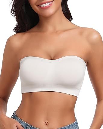 LEYSHE Strapless Bra for Women Padded Bandeau Bra Seamless Tube Top Bra Non-slip Bandeau Top Tube Top Bra, Bra For Women, Top Bra, Bandeau Bra, Everyday Bra, Padded Bras, Strapless Bra, Bandeau Top, Bra Lingerie