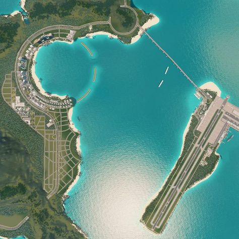 Cities Skylines Industry Layout, Cities Skylines Airport, Cities Skylines Layout Ideas, City Skylines Game, Streetscape Design, City Grid, City Maps Design, Cities Skylines, Urban Design Concept