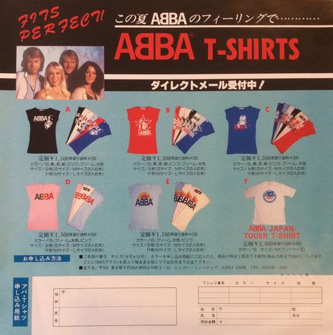 ABBA Fans Blog: Japanese Abba Merchandise Offer Abba Merch, Abba Agnetha, About Me Blog, 8th Of March, Pop Rocks, Pop Music, Abba, First Names, Metallica