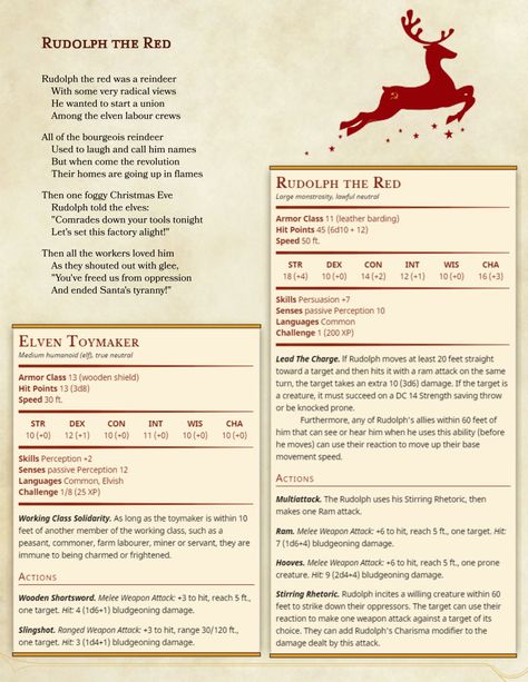 Krampus Dnd 5e, Christmas Dnd Monsters, Christmas One Shot Dnd, Dnd Christmas Monsters, Christmas Dnd Character, Dnd Candyland, D&d Christmas, Dm Binder, Disney Dnd