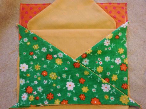 Wonky Patchwork: Envelope in a Quilt Block Envelope Quilt Block Pattern, Envelope Quilt, Quilt Labels, Quilt Block Pattern, Block Pattern, Quilt Block, Quilt Ideas, Pattern Blocks, Needle And Thread