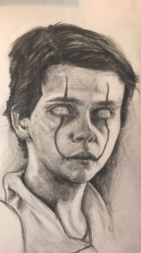 Evil Anime Drawing, Drawings Portraits Pencil, Poor Person Drawing, My School Drawing, Drawing Ideas Face, Surrealism Drawings, Horror Movie Drawings, Movies Drawing, Clean Sketch