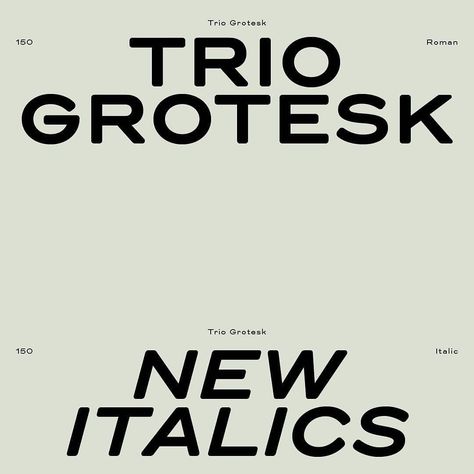 Slanted on Instagram: “New by @schicktoikka, based in Berlin and Helsinki: Trio Grotesk Italics. We have been working with their fonts (eg. NOE) in the Slanted…” Grotesk Typography, Italic Font, Brand Archetypes, Minimalism Style, Typeface Font, Beautiful Fonts, Font Design, Typography Fonts, New Release