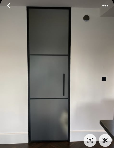 Sliding Glass Door Laundry Room, Opaque Glass Doors Bathroom, Black Glass Bathroom Door, Opaque Shower Doors, Glass Indoor Doors, Bathroom Privacy Wall, Tall Doors Interior, Toilet Door Design Modern, Indoor Doors Ideas