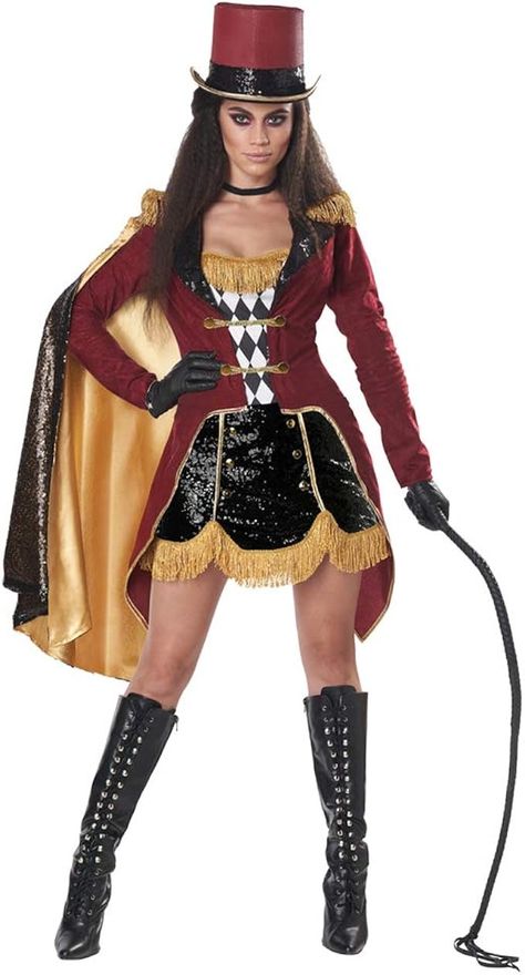 Women's ringmaster costume Scary Ringmaster, Circus Halloween Costumes, Ringmaster Costume, California Costumes, Costume For Women, Circus Costume, Straps Dress, Costume Women, Costume Store