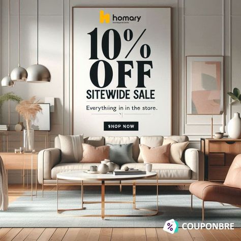 Enjoy 10% off across the entire Homary store! Upgrade your home with stylish furniture, decor, and more at discounted prices. Don’t miss out! ✨🛋️

#CouponBre #HomaryCoupon #HomaryDeals #SummerEssentials #HomeDecor #SeasonalSavings #HomeImprovement #SummerSale #SummerSale2024 #FurnitureSale #FurnitureDeals Chic Outdoor Furniture, Furniture Promo, Black Friday Furniture, Tub Mat, Smart Bathroom, Sitewide Sale, Portable Table, Upgrade Your Home, Clock Decor