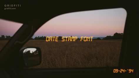 Download the date stamp font at Gridfiti! You'll be able to find this vintage aesthetic text along with several other visually appealing fonts! Date Stamp Vintage, Holiday Fonts Free, Film Font, Stamp Font, Font Aesthetic, Aesthetic Text, Ep Cover, Free Monogram Fonts, Font Vintage