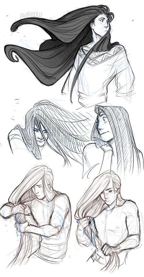 Male With Long Hair Art, Hair Physics Drawing, Character Design Long Hair, Long Hair Male Oc, Long Hair Art Reference, Long Hair Character Design, Long Hair Male Character Design, Long Hair Reference Drawing, Long Hair Reference