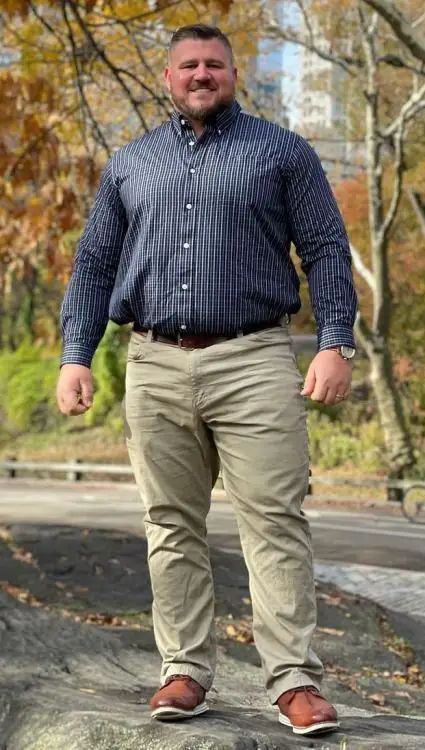 19 Stylish Plus Size Men's Business Casual Outfits for 2024: Inspiring Fashion Ideas Plus Size Men Outfits, Plus Size Man Fashion, Plus Size Male Fashion, What Is Business Casual, Outfits For Big Men, Stocky Men, Business Casual Outfit Ideas, Mens Plus Size Fashion, Tall Men Fashion