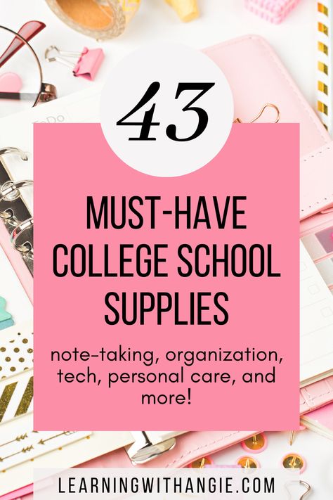 School Supplies College Aesthetic, Back To College Essentials, Online College Essentials, Aesthetic Study Supplies, College Study Essentials, College Necessities School Essentials, University Essentials School Supplies, College Study Supplies, University School Supplies