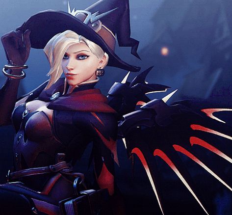 Witch Mercy Pfp, Mercy Witch, Overwatch Gifs, Mercy Pfp, Mercy Icon, Witch Mercy, Angela Ziegler, Mercy Overwatch, Beautiful Witch