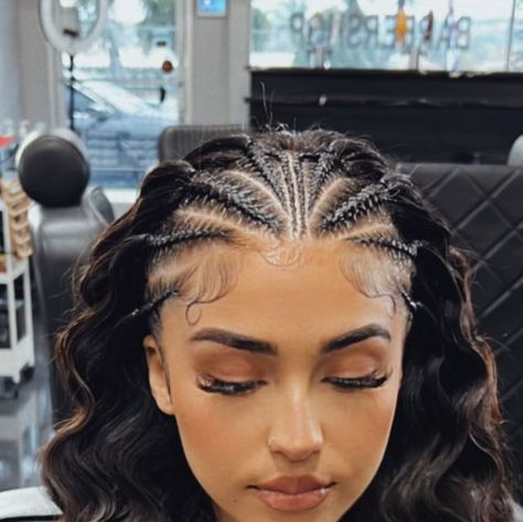 Braids With Front Pieces Out, Braids For Widows Peak, Corn Row Braids Half Up Half Down, Braid Hairstyles With Hair Down, Off Scalp Plaits, Cute Hairstyles Plaits, Half Head Braid Hairstyles, Braid Hairstyles White Women, Braid Hairstyles For White Women