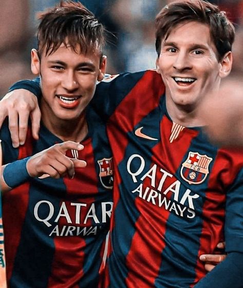 Neymar Barcelona, Football Or Soccer, Messi Neymar, Barcelona Players, Messi And Neymar, Team Goals, Leonel Messi, Ronaldo Videos, Football Icon