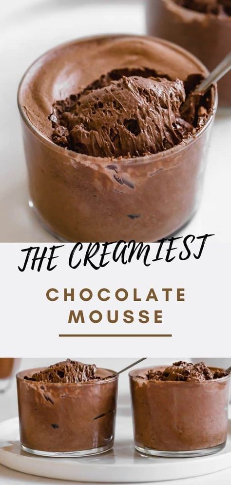 Homemade Chocolate Mousse Easy, Easy Choc Mousse Recipe, Chocolate Mousse For One, The Best Chocolate Mousse Recipe, Classic Chocolate Mousse, Chocolate Mousse Ideas, Belgian Chocolate Mousse, The Best Chocolate Mousse, Chocolate Mascarpone Mousse