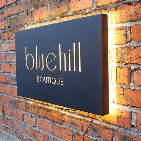 Backlit Sign Logo Light Box Signage  Custom Fabric Led Box - Etsy Lightbox Signage, Light Box Display, Backlit Signage, Light Box Sign, Backlit Signs, Exterior Signage, Wall Logo, Box Light, Blue Hill