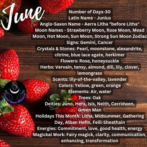 June witchy correspondences. Strawberry Moon Crystals, June Correspondences, January Correspondence, Strawberry Full Moon, Full Moon June, Moon Capricorn, Moon Crystals, Moon Zodiac, Moon Names