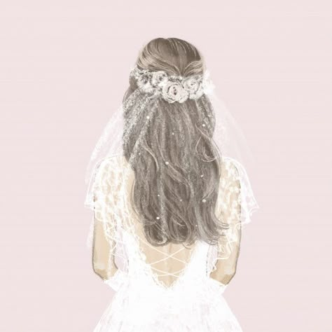 Beautiful bride in white dress. hand dra... | Premium Vector #Freepik #vector #wedding #vintage #hand #woman Bride And Groom Cartoon, Bride Clipart, Bride Silhouette, Wedding Drawing, Wedding Dress Sketches, Zestaw Ikon, Hand Drawn Wedding, Beautiful Long Dresses, Wedding Elements