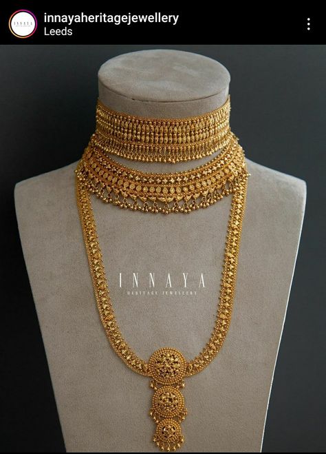 Gold Necklace Bridal Indian, Gold Necklace Design Indian, Bengali Necklace Designs, Bengali Wedding Jewellery Gold, Addigai Necklace Gold, Gold Jwelery Designs, Gold Jewels Design Bridal, Bridal Gold Jewellery Indian, Gold Choker Necklace Indian Bridal