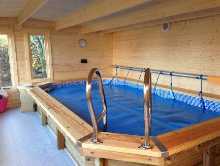 Basement Spa, Exercise Pool, Home Spa Room, Indoor Pool Design, Timber Cabin, Swim Spas, Endless Pool, Running Machine, Sunroom Ideas