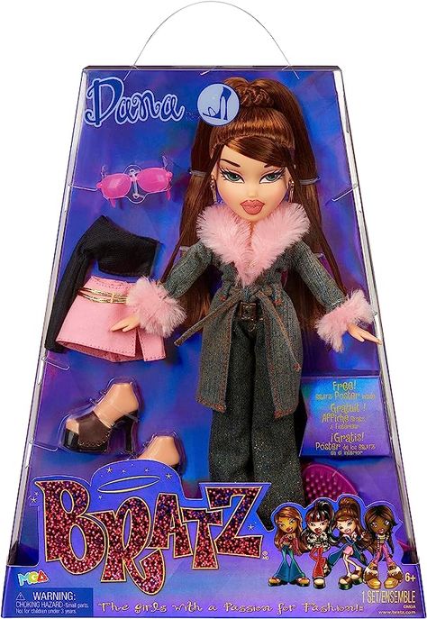 Holographic Packaging, Bratz Yasmin, Outfits 70s, Bratz Inspired Outfits, Doll Aesthetic, Original Dolls, Original Fashion, Bratz Doll, Christmas Drawing