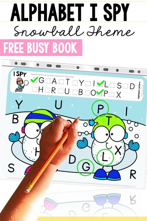 I Spy Book Pages, I Spy Letters Free Printable, Alphabet I Spy Printable, I Spy Winter Free Printable, I Spy Winter, Book Inserts, Letter Identification Activities, I Spy Printable, H Alphabet