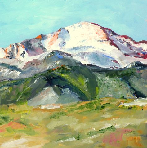 Pikes Peak Painting, Colorado Painting, Pikes Peak Colorado, Pikes Peak, Watercolor Inspiration, Original Oil, Landscape Art, Painting & Drawing, Watercolor Art