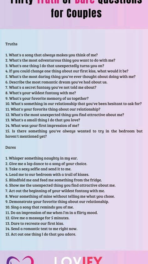 Truth Or Dare Couples Edition, Truth Or Dare Questions For Couples, Truth Or Dare Questions Spicy, Extreme Dares, T Or D Questions, Things To Ask Your Boyfriend, Spicy Truth Or Dare Questions, Dares For Couples, Tiktok Games