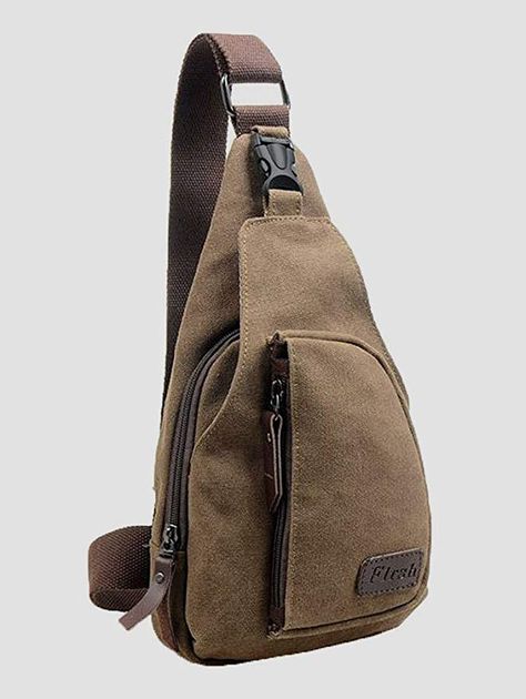 Amazon.com: CuteMe Men's Small Canvas Military Messenger Shoulder Hiking Bag Backpack (BROWN): Gateway Military Messenger Bag, Diy Clothes Bag, Man Shoulder, Travel Messenger Bag, Knitting Tote Bag, Bags Casual, Men's Totes, Italian Leather Bags, Hiking Bag