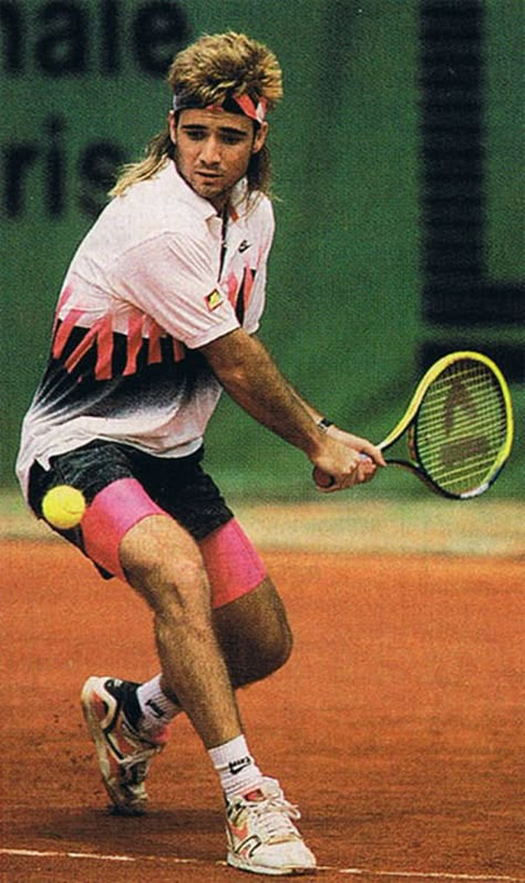 1990 French Open Tennis Techniques, Tennis Photos, Boris Becker, Tennis Outfits, Andre Agassi, Wimbledon Tennis, Tennis Legends, Vintage Tennis, Mens Tennis